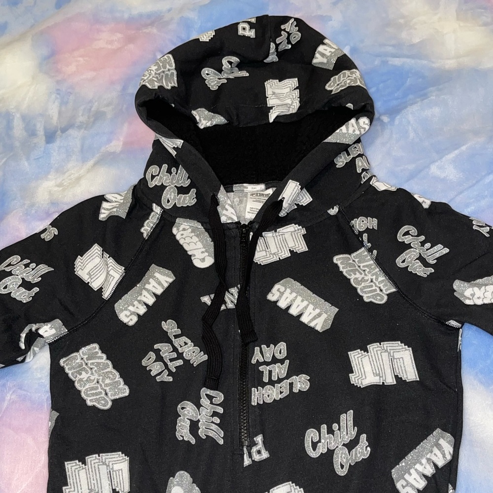RARE PINK Sherpa Hooded One-Piece Onesie size XS - Picture 6 of 16
